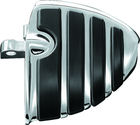 Chrome Kuryakyn ISO Wing Mini Boards with Male Mount Adapter for powersports motorcycle footrests, durable and stylish.