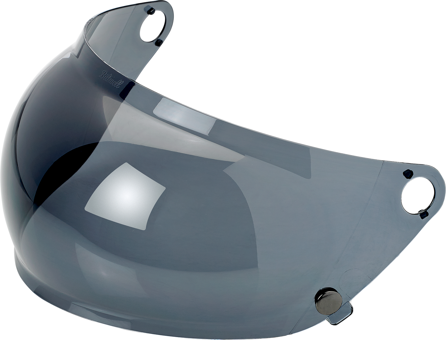 BILTWELL Gringo S Gen 2 motorcycle helmet shield in smoke bubble style, designed for BILTWELL helmets, clear and protective.