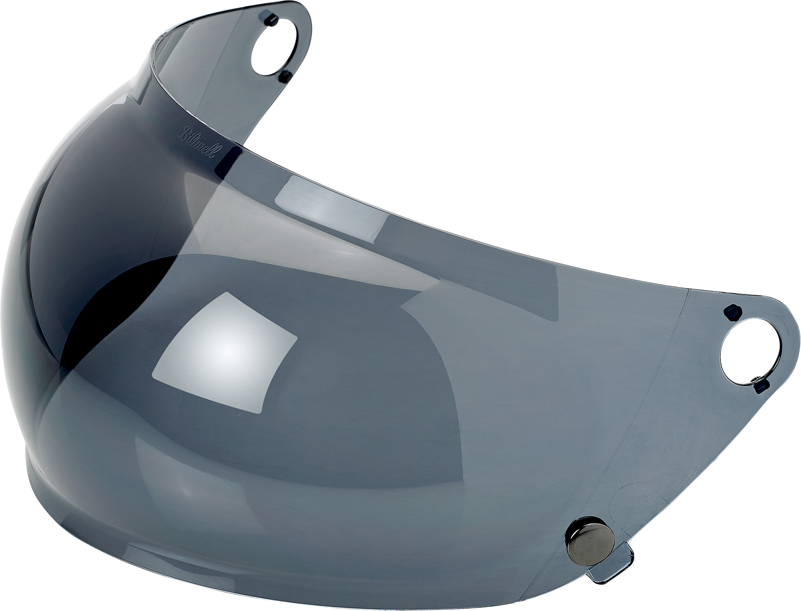 BILTWELL Gringo S Gen 2 motorcycle helmet shield in smoke bubble style, designed for BILTWELL helmets, clear and protective.
