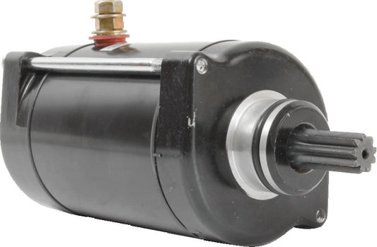 QuadBoss power sports starter for Honda TRX650FA, TRX680FA, and Pioneer 700 models, shown mounted on engine component.