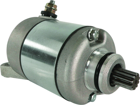 QuadBoss electric starter for Honda TRX450ER ATV, showing the compact starter motor with electrical connections.