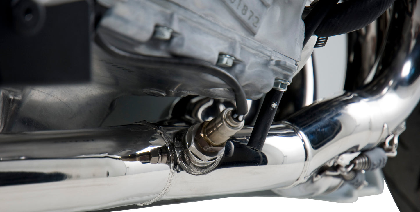 YOSHIMURA Yoshimura Race R 77 full exhaust system with stainless steel and carbon fiber components installed on a motorcycle