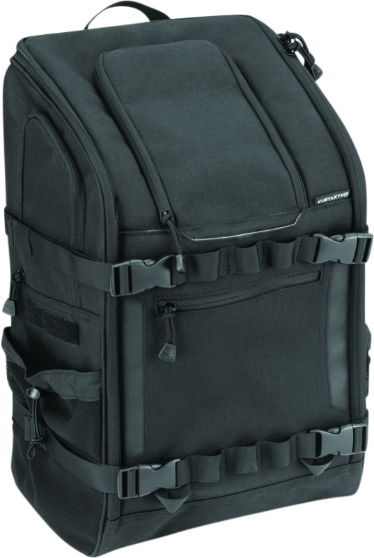 Kuryakyn Pet Palace Ruff-Pack backpack pet carrier with mesh sides and adjustable straps, suitable for pets up to 15 lbs.