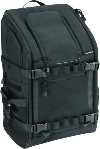 Kuryakyn Pet Palace Ruff-Pack backpack pet carrier with mesh sides and adjustable straps, suitable for pets up to 15 lbs.