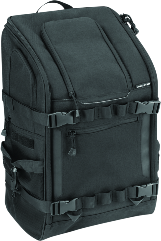 Kuryakyn Pet Palace Ruff-Pack backpack pet carrier with mesh sides and adjustable straps, suitable for pets up to 15 lbs.