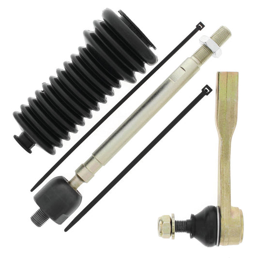 QuadBoss Polaris RZR 900 EPS trail steering rack tie rod assembly kit with right inner and outer components.
