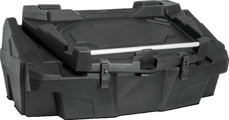 QuadBoss Expedition Series cargo box mounted on Can-Am Commander 1000 ATV, outdoor storage solution for 2011-2014 models.