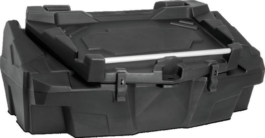 QuadBoss Expedition Series cargo box mounted on Can-Am Commander 1000 ATV, outdoor storage solution for 2011-2014 models.