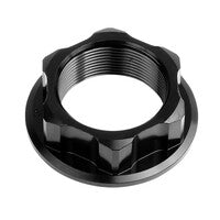 Zeta Steering Stem Nut - Black - Howling Moto