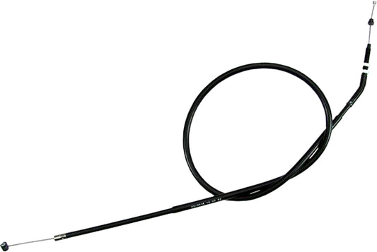 Motion Pro black vinyl clutch cable with longitudinally-wound housing, designed for motorcycle clutch replacement.