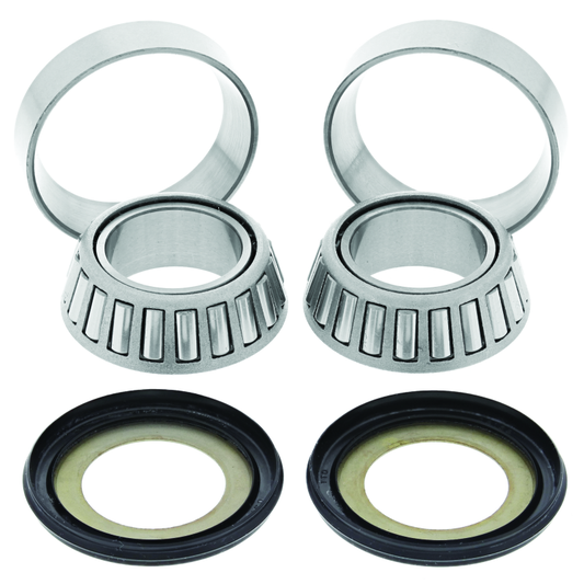 QuadBoss Taper Steering Bearing Kit for Honda ATC250R (1983-1986), showing the bearing components and installation parts.