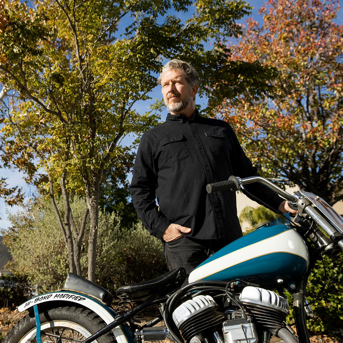 Bill's Exhausts Blackout Lightweight Flannel shirt in medium, featuring a black and dark gray plaid pattern and soft fabric.