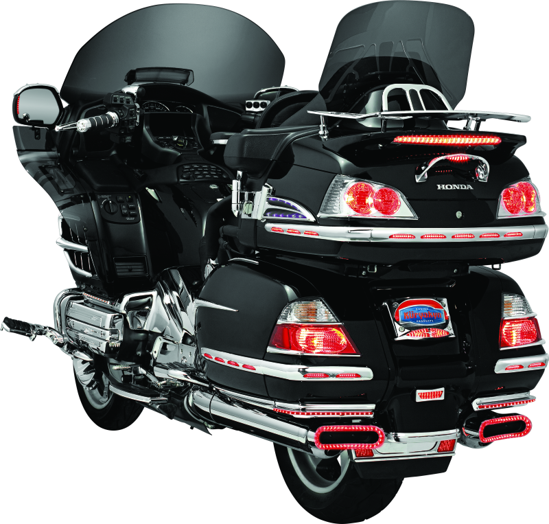 Kuryakyn LED lighted trunk lid handle for Honda Gold Wing GL1800, 2001-2005, showing the handle with integrated LED lighting.