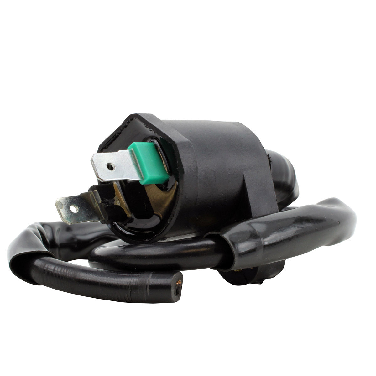 RM STATOR external ignition coil labeled RM06025, designed as a replacement part for reliable vehicle ignition systems.