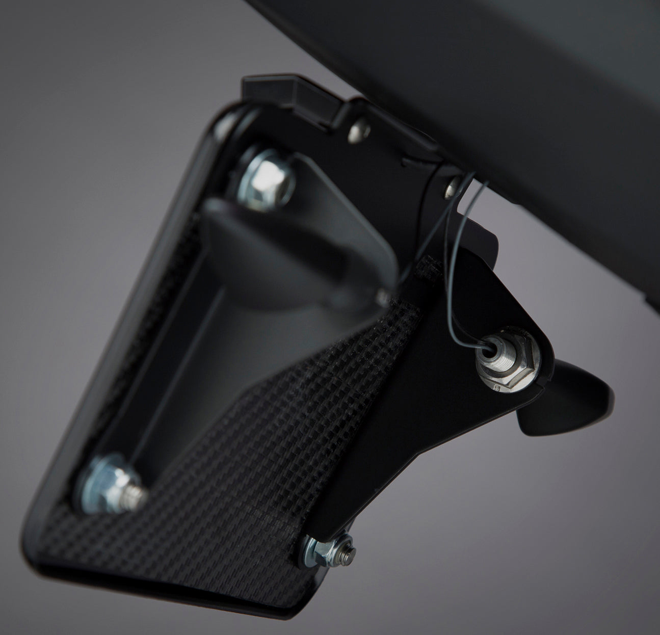 YOSHIMURA universal motorcycle turn signal bracket mounted on a bike, showcasing durable metal construction and sleek design.