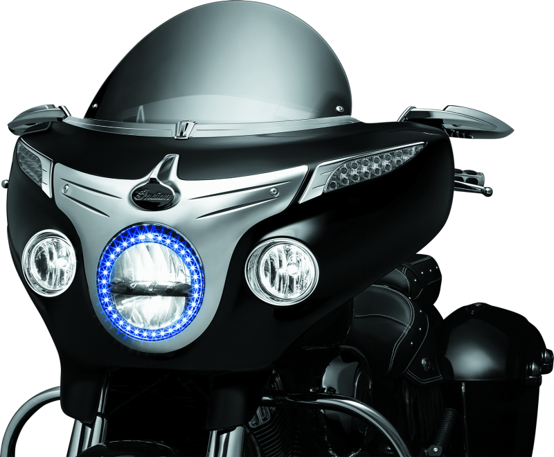Kuryakyn, Kuryakyn Driving Light Bezels for Indian Chieftain – Chrome Finish Part #5622
