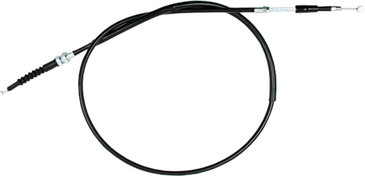 Black vinyl clutch cable with premium chrome fittings by Motion Pro, designed for motorcycle clutch systems.