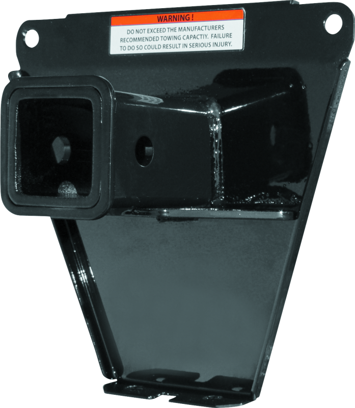 QuadBoss 2-inch ATV rear receiver hitch installed on Kawasaki KVF750 and KVF650 models for towing and hauling.