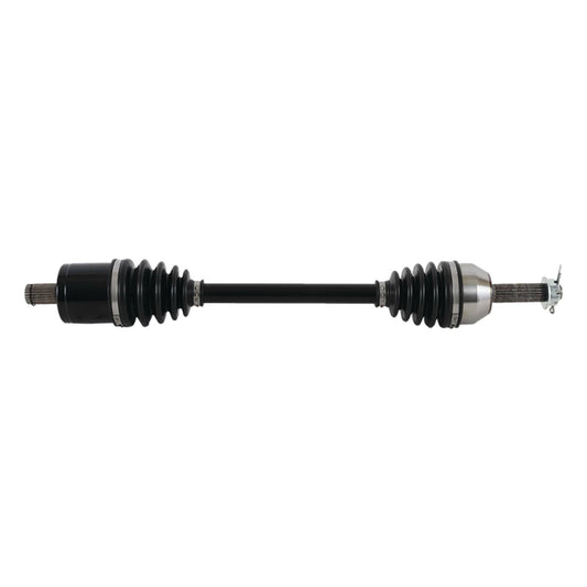 ALL BALLS axle for precise OEM fitment and durability, shown in the image with detailed metal construction and mounting points.