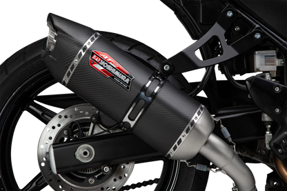 YOSHIMURA RS-12 ADV motorcycle exhaust with sleek metal finish and compact design, part number 11670BM222.