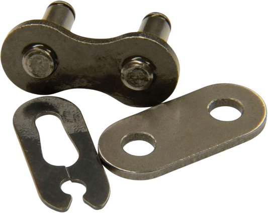RK Excel 530KS motorcycle drive chain with clip master link for 250cc and 400cc bikes, shown in image.