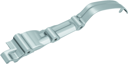 Kuryakyn Chrome Inner Primary Cover for Harley Davidson Touring Models, showing shiny chrome finish and detailed design.