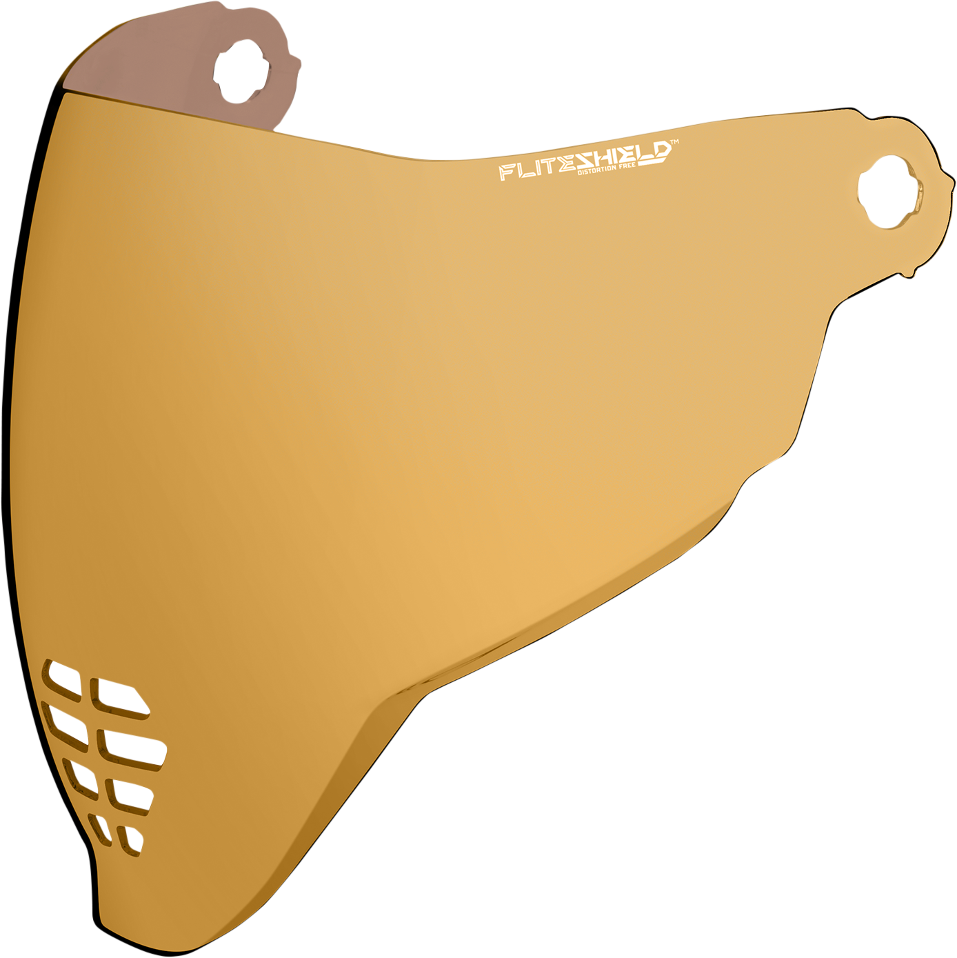 Bill's Exhausts ICON Airflite FliteShield RST Bronze helmet part, showcasing the sleek bronze shield on a motorcycle helmet.