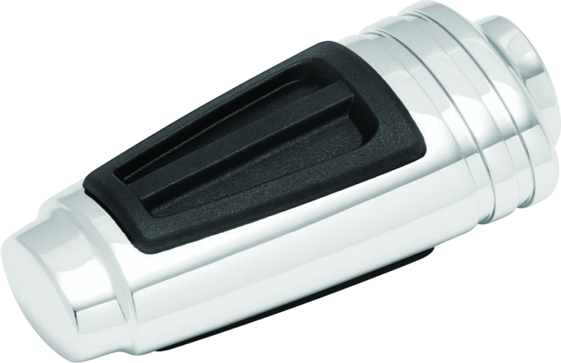 Chrome Kuryakyn Comfort Shift and Brake Peg for motorcycle, featuring ergonomic design and polished chrome finish.