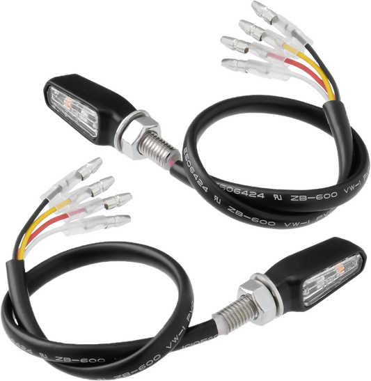 ZETA, ZETA 701 LED Turn Signal with Clear Lens and Matte Black Body – Reliable 12V Motorcycle Signal Light