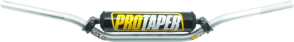 ProTaper SE CR Low Handlebar in silver for motorcycles, featuring a sleek, ergonomic design suitable for sporty riding.