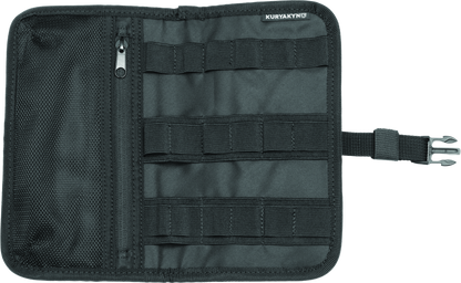 Kuryakyn, Kuryakyn Tour-Pak Lid Organizer with Secure Snap Tabs and MOLLE Tool Roll - Black