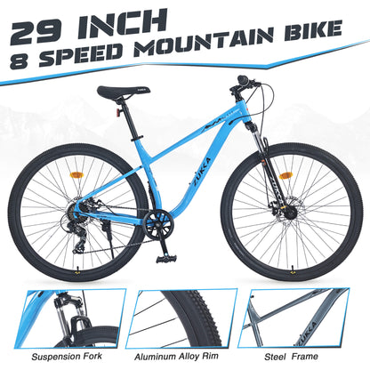 Hycline Zukka Blaze MTB bicycle tire 29x1.95 mounted on a bike wheel, showing tread pattern and sidewall details.