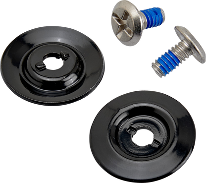 Black BILTWELL Gen 2 hardware kit with stainless steel screws and baseplate for helmets, part number 0034-150-68.