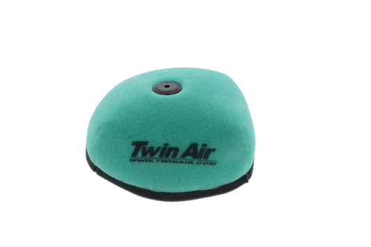 TWIN AIR fire-resistant pre-oiled air filter Part 151130FRX for motorcycle engines, showing the clean, rectangular filter element.