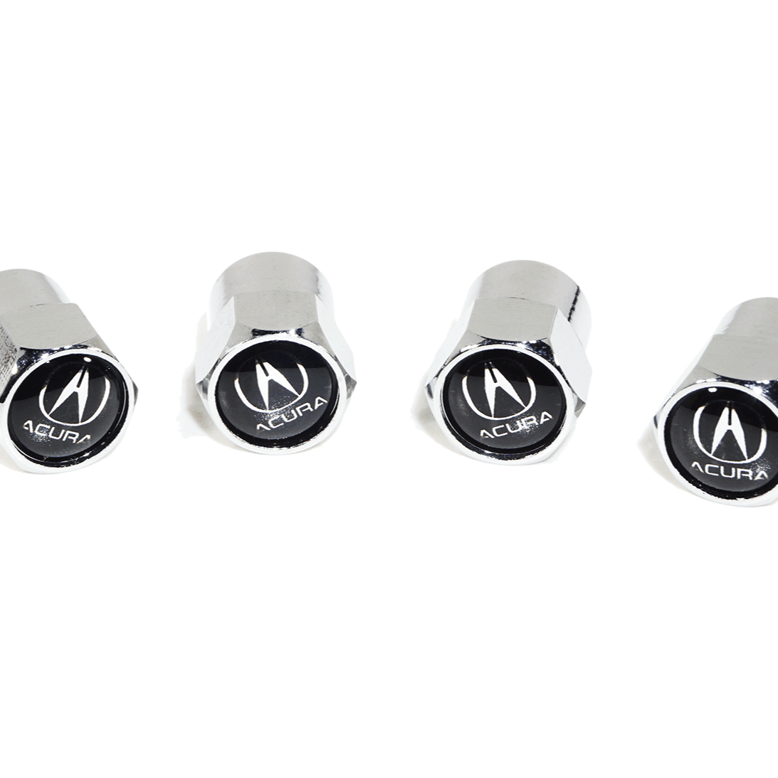 Chrome Valve Stem Tire Caps, Style: Acura - Howling Moto