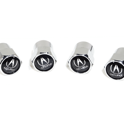 Chrome Valve Stem Tire Caps, Style: Acura - Howling Moto