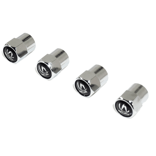 Chrome Valve Stem Tire Caps, Style: Acura - Howling Moto
