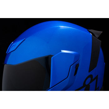 Blue ICON Airflite™ Helmet with Jewel design, MIPS® safety system, XS size, featuring aerodynamic shape and ventilation openings.