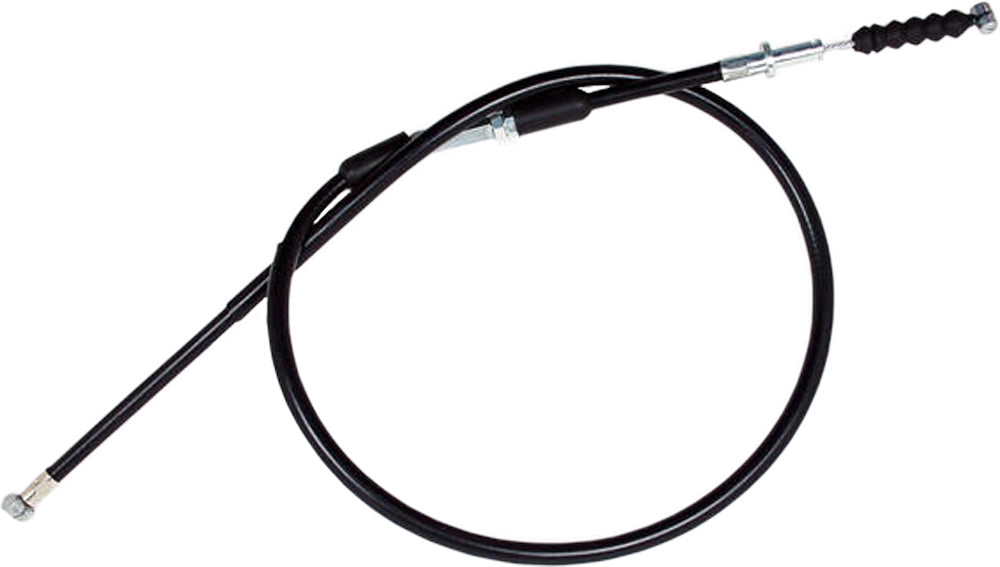 Black vinyl clutch cable for motorcycles by MOTION PRO, model 03-0303, shown with detailed cable and fittings.