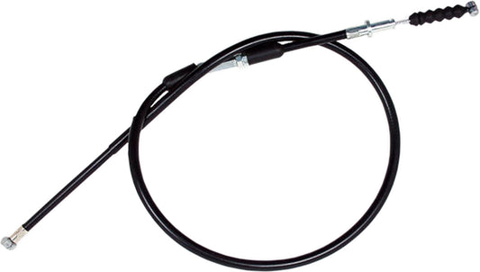 Black vinyl clutch cable for motorcycles by MOTION PRO, model 03-0303, shown with detailed cable and fittings.