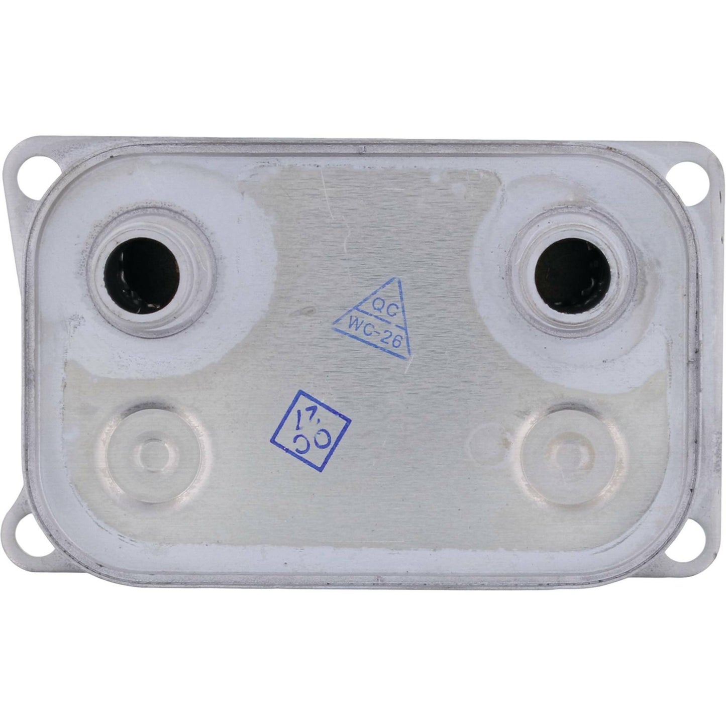 ALL BALLS Oil Cooler for Polaris engines, OEM replacement part, with metal fins and hoses for efficient engine cooling.