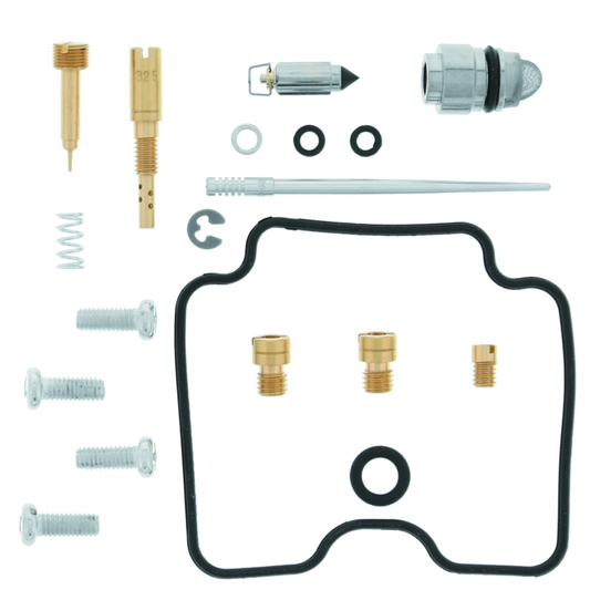 QuadBoss carburetor repair kit for Can-Am Outlander 330 models from 2004-2005, includes replacement parts for engine maintenance.