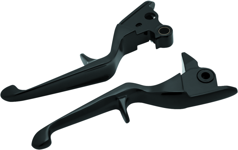 Kuryakyn Trigger Lever Set in gloss black for 2008-2013 Harley-Davidson Touring models, showing close-up of the levers.