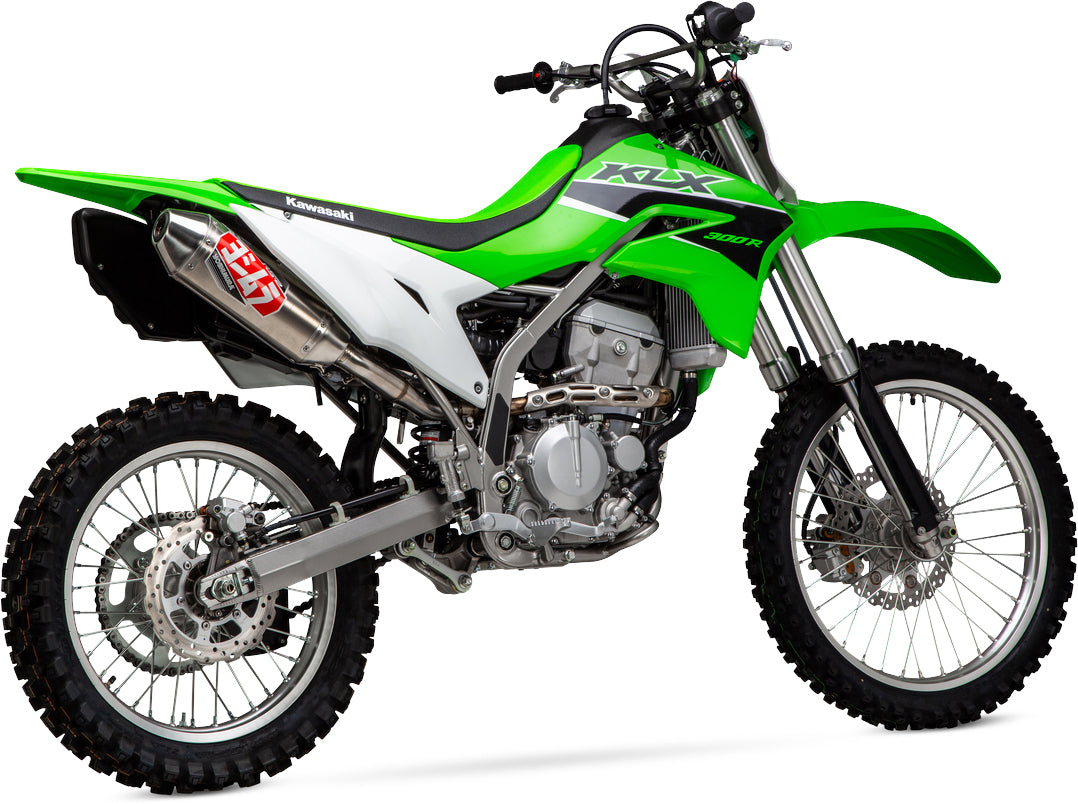 YOSHIMURA RS-2 slip-on exhaust with spark arrestor installed on a UTV, showcasing its sleek metal design and mounting details.