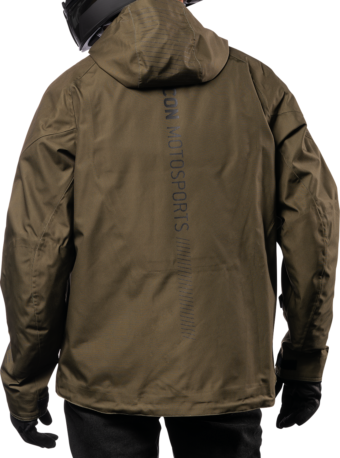 Bill's Exhausts ICON PDX3™ Olive Jacket in 2XL, showing a stylish, lightweight jacket with a front zipper and adjustable cuffs.