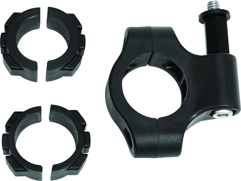 Kuryakyn Handlebar Mount Kit for Sidekix Plus Bluetooth Speaker, versatile powersports audio mount on motorcycle handlebars.