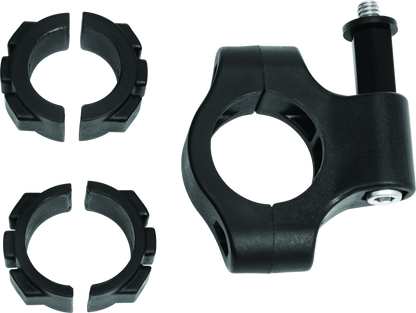 Kuryakyn Handlebar Mount Kit for Sidekix Plus Bluetooth Speaker, versatile powersports audio mount on motorcycle handlebars.