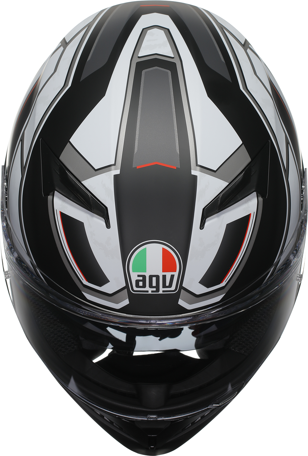 AGV K3 Rivia matte black and white motorcycle helmet with MaxVision Pinlock visor, aerodynamic design, and safety features in XL size