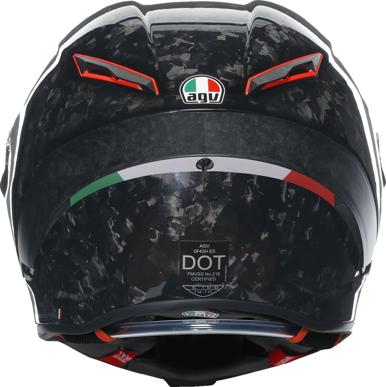 AGV Pista GP RR Carbonio Forgiato Italia Edition motorcycle helmet in Medium with sleek black design and carbon fiber finish.