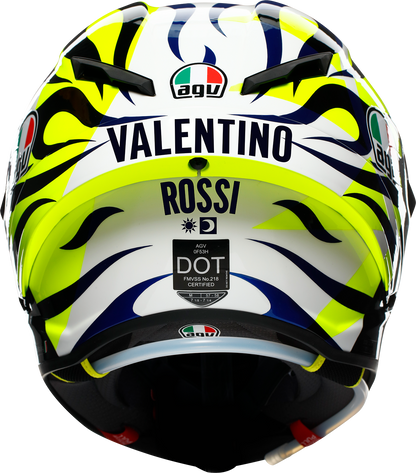 AGV Pista GP RR Helmet Soleluna 2023 Limited Edition large size, showing sleek design and vibrant graphics on the helmet surface.